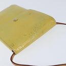 LOUIS VUITTON Monogram Vernis Walker Wallet Lime Yellow M91074 LV Auth hk3224-6
