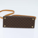 CELINE Macadam Canvas Hand Bag PVC Leather 2way Brown Gold Auth hk3227-11