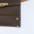 CELINE Macadam Canvas Hand Bag PVC Leather 2way Brown Gold Auth hk3227-13