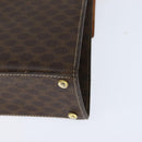 CELINE Macadam Canvas Hand Bag PVC Leather 2way Brown Gold Auth hk3227-15