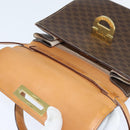 CELINE Macadam Canvas Hand Bag PVC Leather 2way Brown Gold Auth hk3227-17