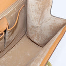 CELINE Macadam Canvas Hand Bag PVC Leather 2way Brown Gold Auth hk3227-20