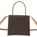 CELINE Macadam Canvas Hand Bag PVC Leather 2way Brown Gold Auth hk3227-3