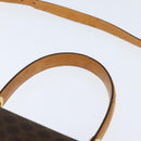 CELINE Macadam Canvas Hand Bag PVC Leather 2way Brown Gold Auth hk3227-8