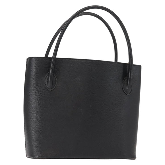 CELINE Hand Bag Leather Black Gold Auth hk3228