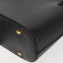 CELINE Hand Bag Leather Black Gold Auth hk3228-14