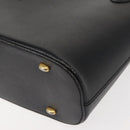 CELINE Hand Bag Leather Black Gold Auth hk3228-16