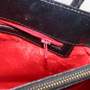 CELINE Hand Bag Leather Black Gold Auth hk3228-20