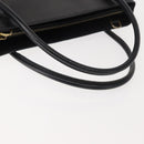 CELINE Hand Bag Leather Black Gold Auth hk3228-7