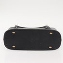 CELINE Hand Bag Leather Black Gold Auth hk3228-5