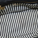 PRADA Canapa PM Hand Bag Canvas Black Gold Auth hk3229-11