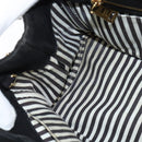 PRADA Canapa PM Hand Bag Canvas Black Gold Auth hk3229-19