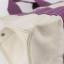 HERMES Bora Bora PM Tote Bag Canvas White Purple Silver Auth hk3231-15