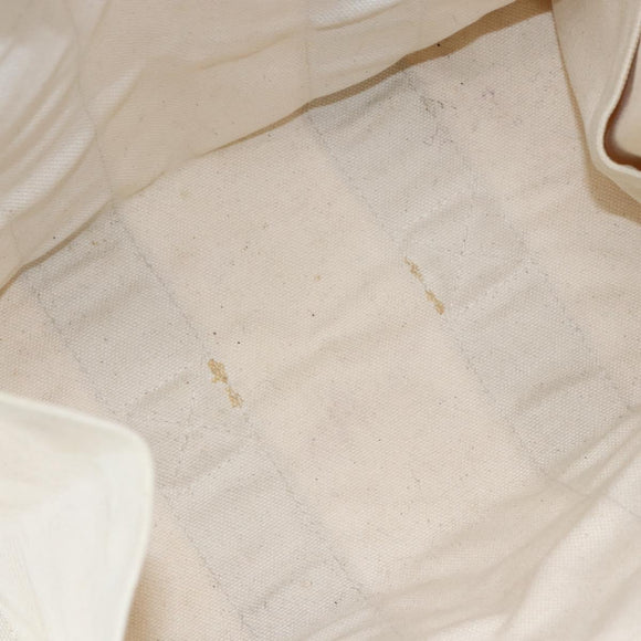 HERMES Bora Bora PM Tote Bag Canvas White Purple Silver Auth hk3231