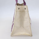 HERMES Bora Bora PM Tote Bag Canvas White Purple Silver Auth hk3231-4