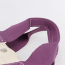 HERMES Bora Bora PM Tote Bag Canvas White Purple Silver Auth hk3231-8