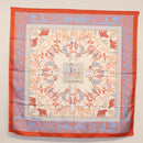 HERMES Carre 90 Scarf ""PELAGES ET CAMOUFLAGE Stain"" Silk Black Auth hk3233-11