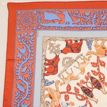 HERMES Carre 90 Scarf ""PELAGES ET CAMOUFLAGE Stain"" Silk Black Auth hk3233 - 0