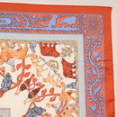 HERMES Carre 90 Scarf ""PELAGES ET CAMOUFLAGE Stain"" Silk Black Auth hk3233-4