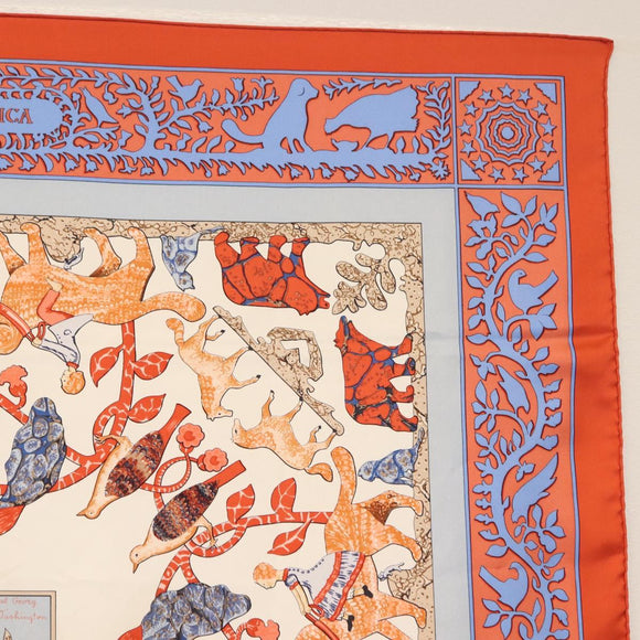 HERMES Carre 90 Scarf ""PELAGES ET CAMOUFLAGE Stain"" Silk Black Auth hk3233