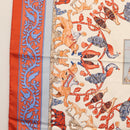 HERMES Carre 90 Scarf ""PELAGES ET CAMOUFLAGE Stain"" Silk Black Auth hk3233-5