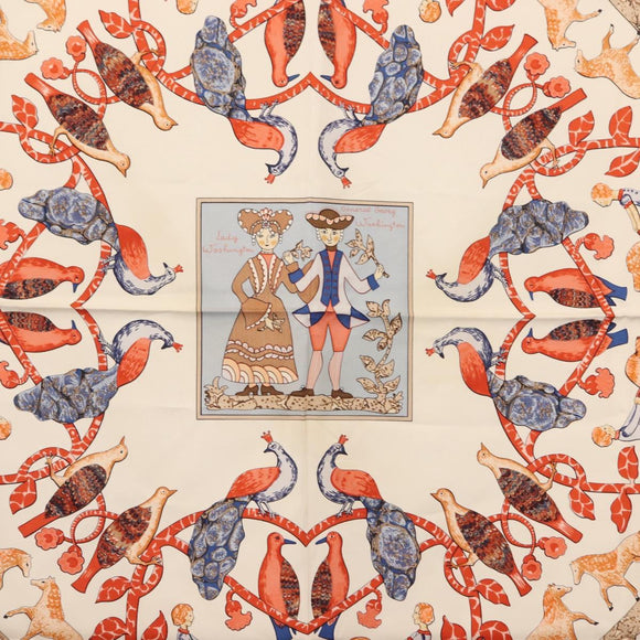 HERMES Carre 90 Scarf ""PELAGES ET CAMOUFLAGE Stain"" Silk Black Auth hk3233