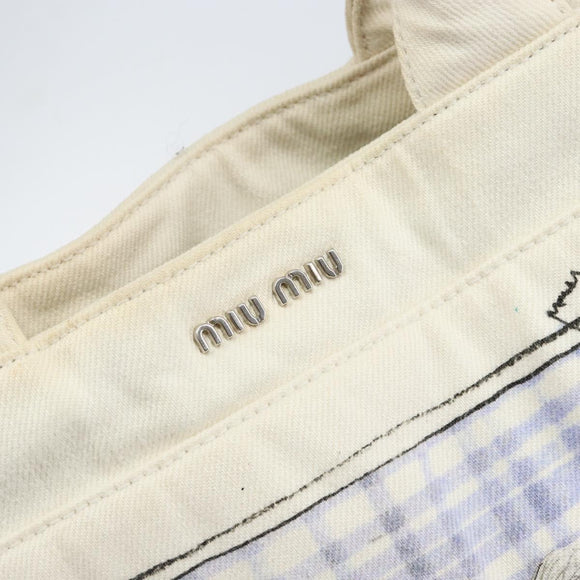Miu Miu Spring/Summer 2016 Collection ERI WAKIYAMA Bag Canvas White Auth hk3236