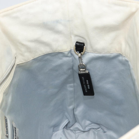 Miu Miu Spring/Summer 2016 Collection ERI WAKIYAMA Bag Canvas White Auth hk3236