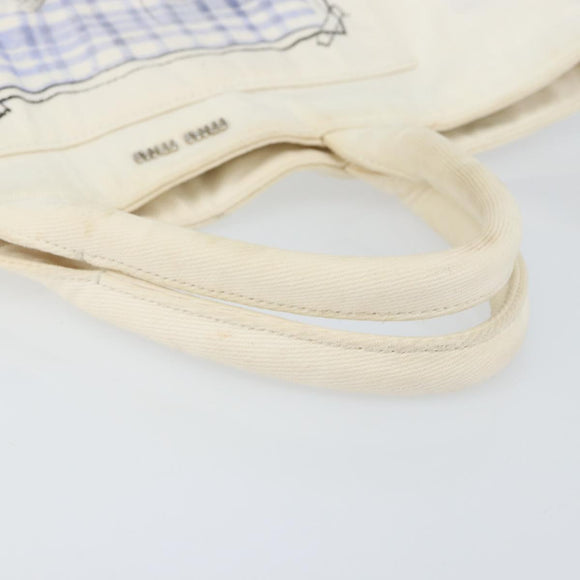 Miu Miu Spring/Summer 2016 Collection ERI WAKIYAMA Bag Canvas White Auth hk3236
