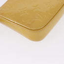 LOUIS VUITTON Vernis Pochette Accessoires Pouch Beige M90072 LV Auth hk3245-15