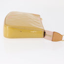 LOUIS VUITTON Vernis Pochette Accessoires Pouch Beige M90072 LV Auth hk3245-3