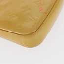 LOUIS VUITTON Vernis Pochette Accessoires Pouch Beige M90072 LV Auth hk3245-7