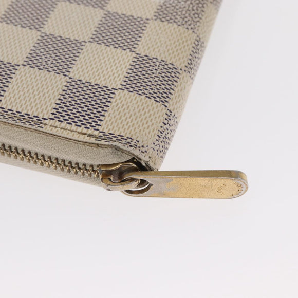 LOUIS VUITTON Damier Azur Zippy Wallet Long Wallet N60019 LV Auth hk3247