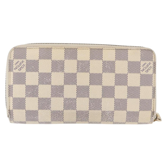 LOUIS VUITTON Damier Azur Zippy Wallet Long Wallet N60019 LV Auth hk3247