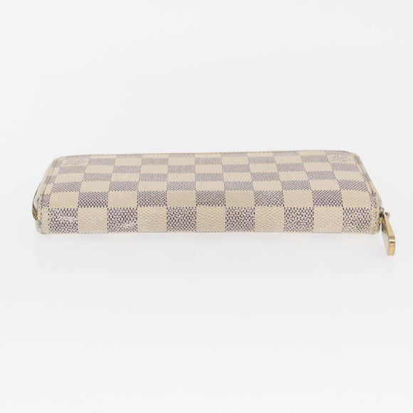 LOUIS VUITTON Damier Azur Zippy Wallet Long Wallet N60019 LV Auth hk3247