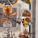HERMES Carre 90 Scarf ""NEW ORLEANS THE ORIGINAL CREOLE JAZZ "" Silk Auth hk3251-7