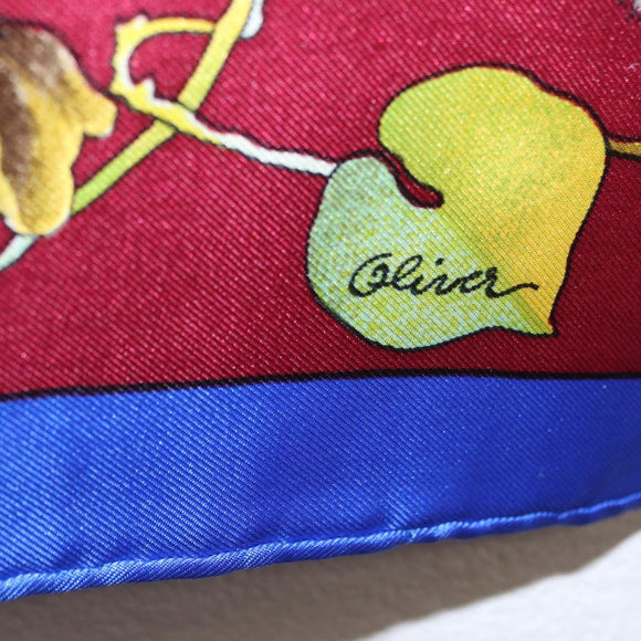 HERMES Carre 90 Scarf ""FAUNE ET FLORE DU TEXAS TEXAS WILDLIFE"" Auth hk3255