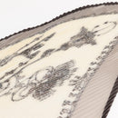 HERMES Pleated Scarf ""PARURES DES SABLES"" Silk Gray Auth hk3256-11