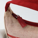 PRADA Sports Hand Bag Canvas Gray Red Auth hk3258-10