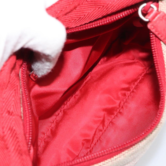 PRADA Sports Hand Bag Canvas Gray Red Auth hk3258