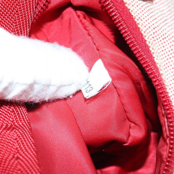 PRADA Sports Hand Bag Canvas Gray Red Auth hk3258