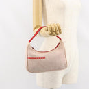 PRADA Sports Hand Bag Canvas Gray Red Auth hk3258-20