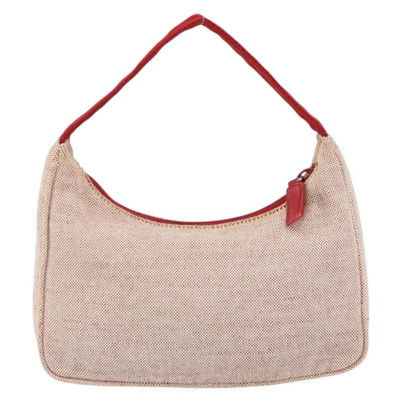 PRADA Sports Hand Bag Canvas Gray Red Auth hk3258