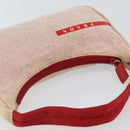 PRADA Sports Hand Bag Canvas Gray Red Auth hk3258-6