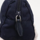 PRADA Pouch Nylon Navy Silver Auth hk3259-14