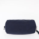 PRADA Pouch Nylon Navy Silver Auth hk3259-8