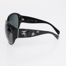 CHANEL Sunglasses plastic Black CC Auth hk3263-7