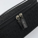 Christian Dior Trotter Canvas Vanity Pouch Black Silver Auth hk3265-10