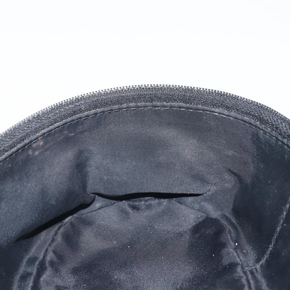 Christian Dior Trotter Canvas Vanity Pouch Black Silver Auth hk3265