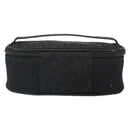 Christian Dior Trotter Canvas Vanity Pouch Black Silver Auth hk3265-2